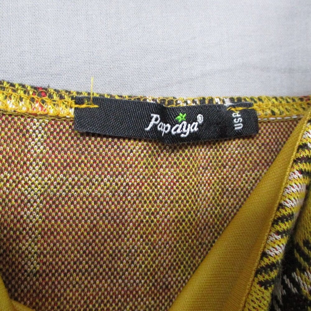 Papaya Spaghetti Strap Bodycon Plaid Yellow Women Size‎ | XS - Picture 4 of 10